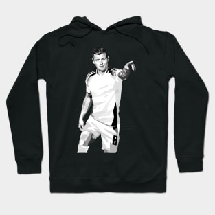 Toni Kroos Germany grayscale Pop art illustration fan art Hoodie